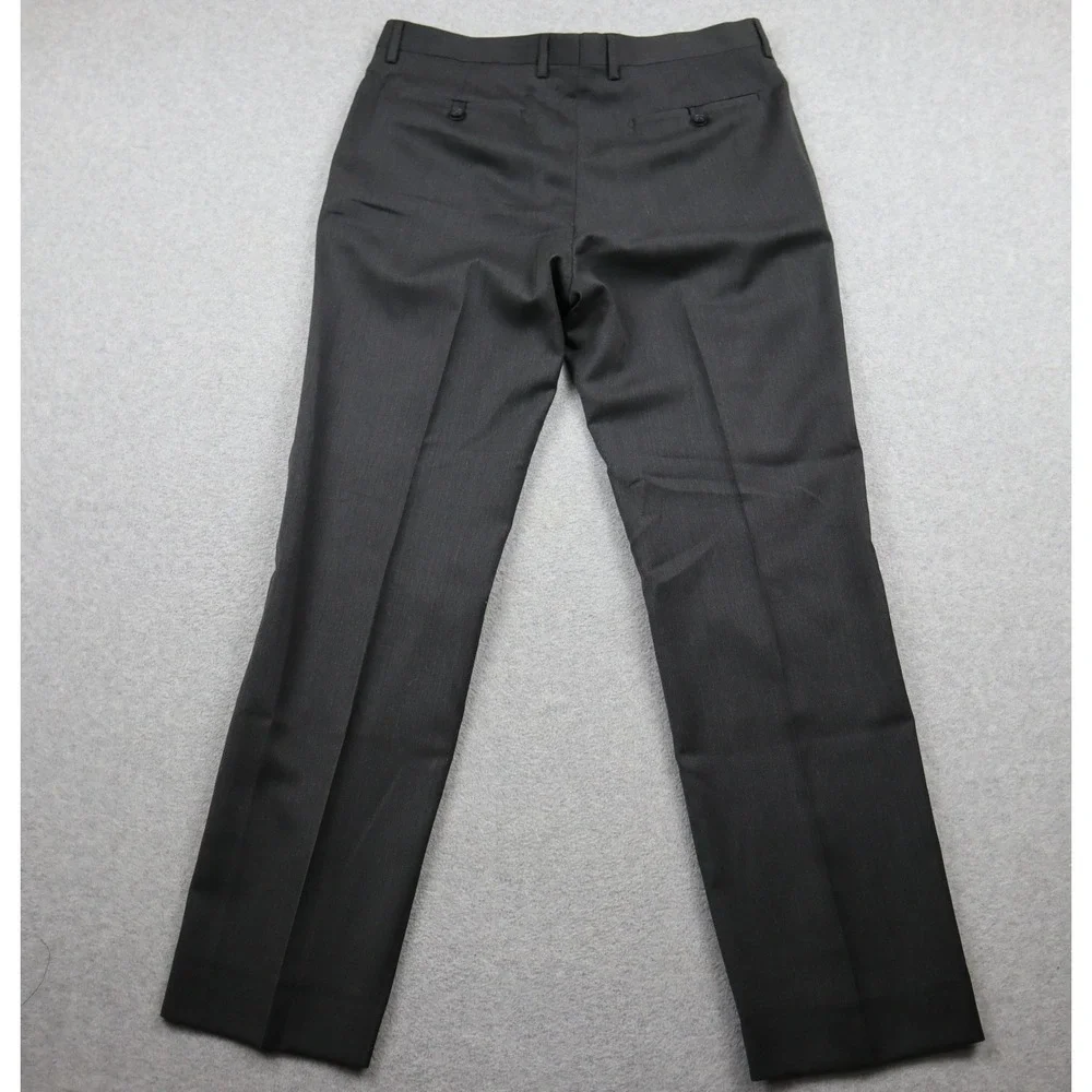 Banana Republic Dress Pants Mens 34x32 Slim Fit Wool Gray Lanificio Cerruti